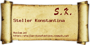 Steller Konstantina névjegykártya